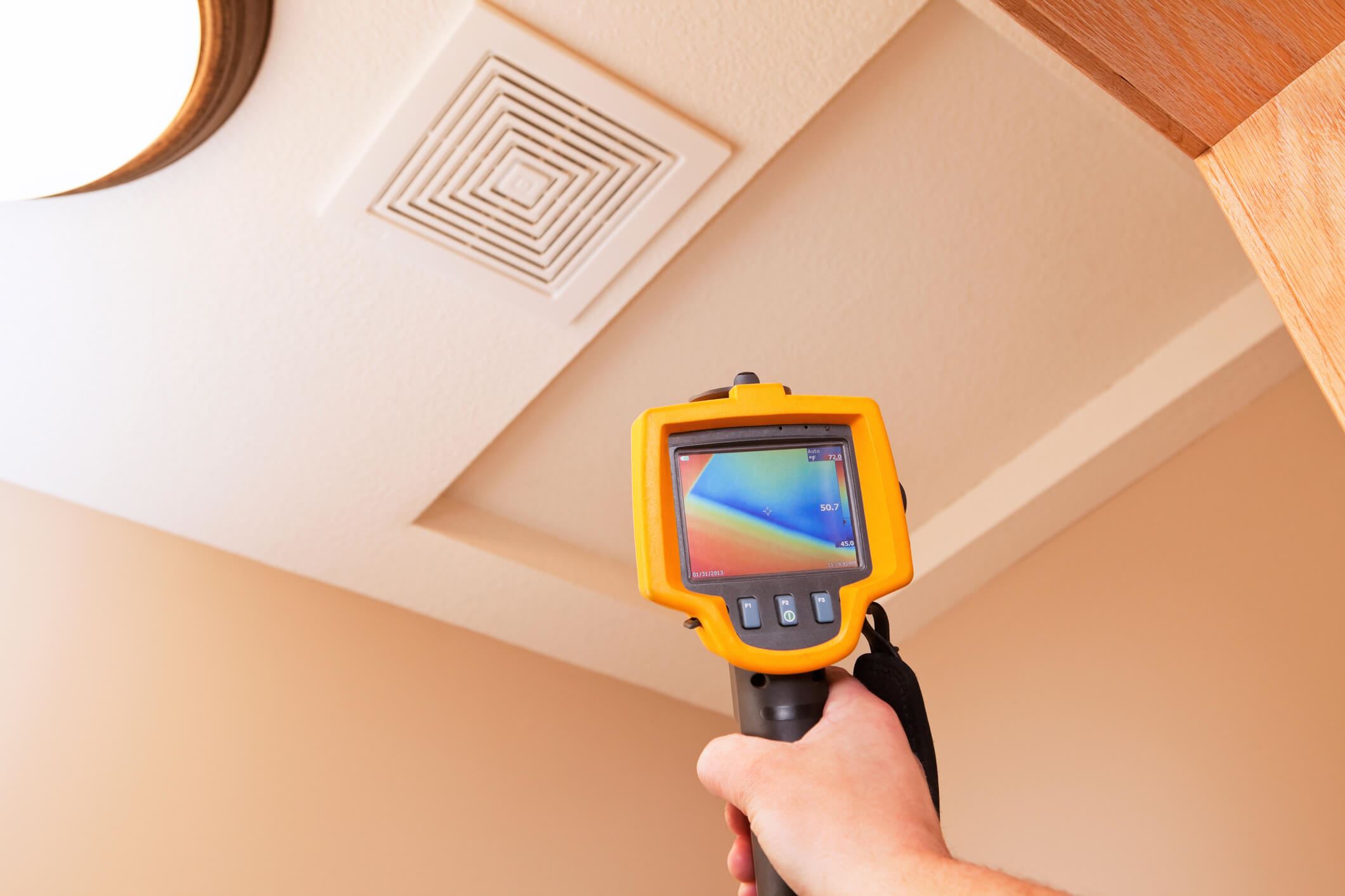heat sensor detecting air leaks