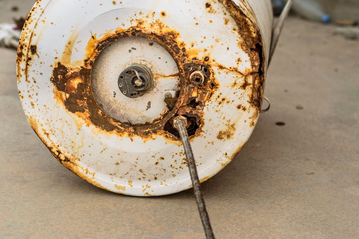corroded water heater